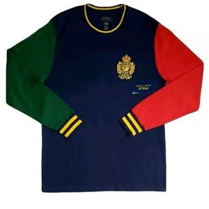 NWT Mens Polo Ralph Lauren Crest Patch Thermal Waffle Knit Long Sleeve Shirt XL
